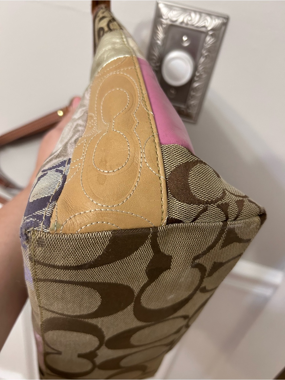 Coach signature patchwork tote bag - Picture 8 of 12